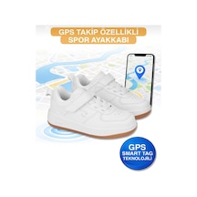 Papucumun Dünyası Çocuk Konum Bildiren Gps Takip Cihazlı Ortopedik Sneaker Beyaz