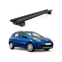 Pençe Renault Clio 3 Sport Tourer 2008-2013 Uyumlu Siyah Ara Atkı Port Bagaj Tavan Barı