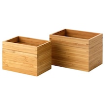 2li Bambu Banyo Seti Ikea 15x10x11 Cm Ve 17x12x12 Cm Düzenleme Ku