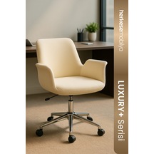 August Çalışma Koltuğu Ofis Koltuğu Büro Koltuğu Krem