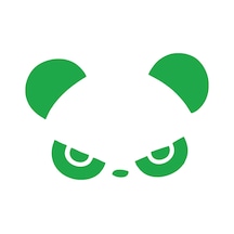 Kızgın Panda Araba Sticker 17x17 Cm Yeşil