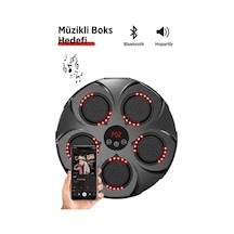 Ritimli Kum Torbası Boks Makinesi -akıllı Boks Egzersiz Aleti - Müzikli Boks Hedefi Siyah
