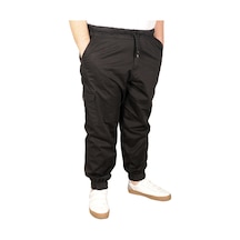 Mode Xl Büyük Beden Erkek Keten Kargo Jogger Valencia 21911 Siyah 001
