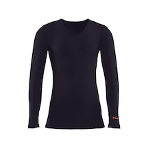 Blackspade 1257 Unisex Siyah V Yaka Uzun Kol Thermal
