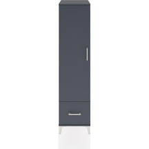 Hyperion Dolap 4 Raflı Tek Çekmeceli Tek Kapaklı 44x44x182 Antrasit-antrasit Antrasit