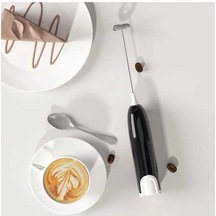 Ulzyvf Yumurta Süt Mutfak Mikser Köpürtücü Köpürtücü Karıştırıcı Karışımı Kahve İçecek Frothy Elektrikli Creamer Çırpma Çırpıcı Cappuccino Beyaz Beyaz Adet 1 Dk Beyaz