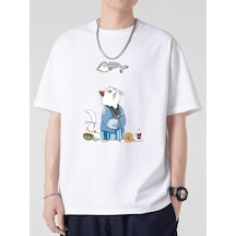 Startmore Samurai Cat Oversize Unisex Beyaz