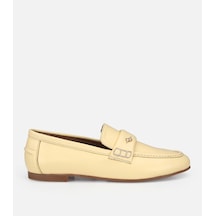 Hotiç Kadın Deri Sarı Yumuşak Dokulu Klasik Loafer