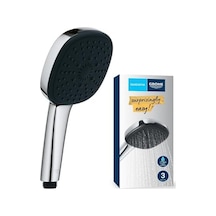Comfort 110 El Duşu, 3 Akışlı Masaj, Yağmur & Jet , Smartswitch, 110mm Kare Duş Başlığı, Silikon Halka, Kireç Önleyici Sistem, Krom, 26092001