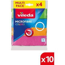 Vileda Colors Mikrofiber Bez 4'lü 10 Paket