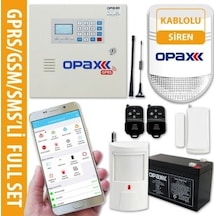 Opax-2646 Gprs Alarm Paneli & Bgr-10 Kablolu Sirenli Full Set