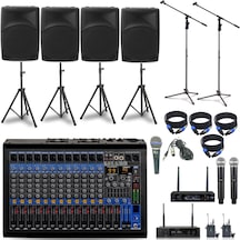 Mixer Hoparlör Mikrofon Anfi Hoparlör Seti -okul Tören Seti 6