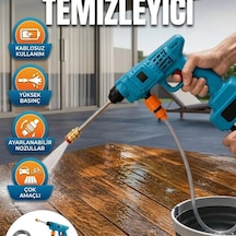 Şarjlı Yüksek Basınçlı Oto Yıkama Ve Bahçe Sulama Tabancası 15000mah Lityum Pil