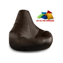 Armutland Kampanya ! 45*45 Yer Minderi Hediyeli Deri Armut Koltuk