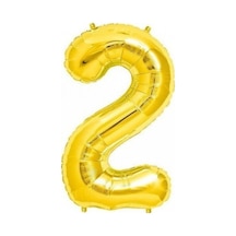 Gold Folyo Balon 2 Rakamı Sarı