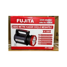 Fujita Ft-1020 Projektör Şarjlı El Feneri 10w 2000mt Akülü Kamp Lambası Uzun Mesafe El Feneri Siyah