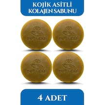 Sabunal Kolajen Sabunu 4 Adet - Hyaluronik Asit ve Kojik Asit İçerikli Aydınlatıcı Sabun