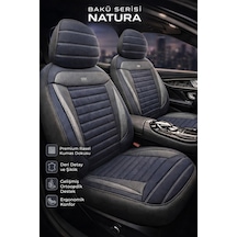 Audi A6 2012 Ve Sonrası Uyumlu Bakü Natura Serisi Raşel Füme Gri Koltuk Kılıfı