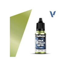 Vallejo 77115, 18 Ml. Amber Green Light True Metallic Metal Maket Boyası Standart