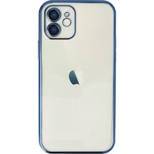 Apple iPhone Uyumlu 12 Kılıf Razer Lensli Silikon - Lacivert