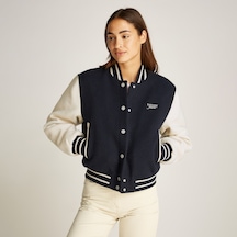Tommy Hilfiger Tjw Wool Varsity Ext Kadın Mavi Ceket 026 Dw0dw19320 Lacivert