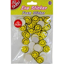 Bu-bu Eva Sticker Gülen Yüz Küçük 12 Li Pvc Bubu-sts029 Çok Renkli