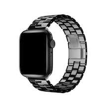 Ekılıf - Apple Uyumlu  Watch 40mm - Kordon Kayış Krd-33 - Siyah