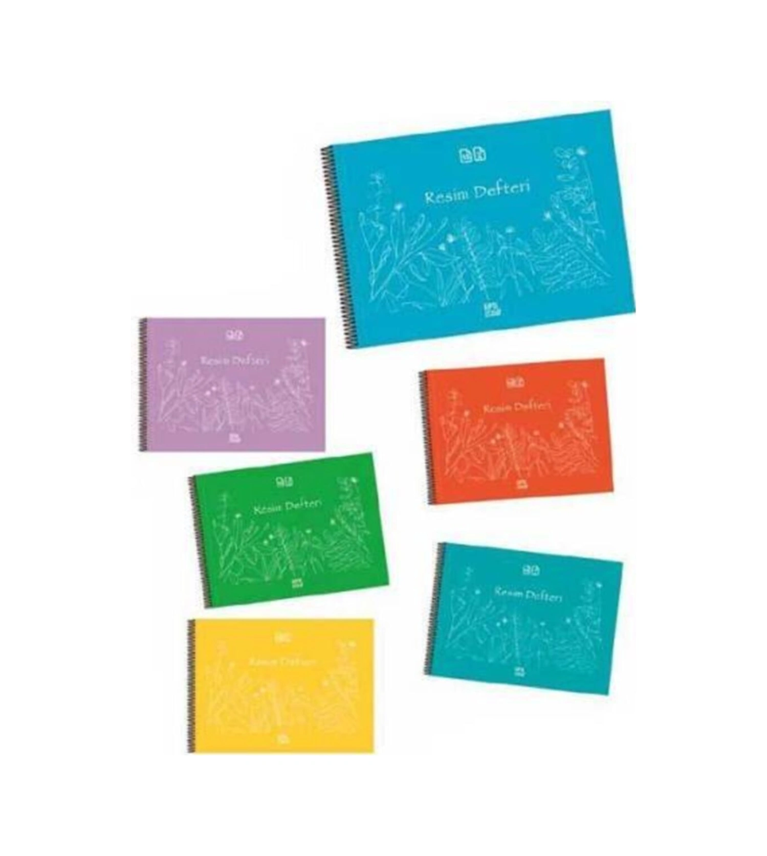 25x35 25 Yaprak Pp Kapak Spiralli Resim Defteri 12 Li Paket