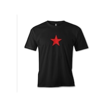 Kızıl Yıldız Siyah Erkek Tshirt