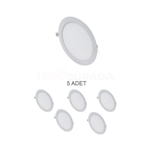 Cata Ct-5148 Slim Led Panel 15w Beyaz - 5 Li Paket Beyaz