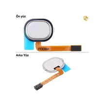 Samsung Galaxy A40 Home Tuşu Filmi Beyaz Parmak İzi Butonu Açma-kapama Butonu Açma-kapama Tuşu Yan Güç Tuşu Power Tuşu Home Tuşu Touch İd Parmak İzi Sensörü İle Uyumlu