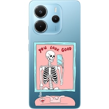 Redmi Note 14 4g Uyumlu You Look Good İskelet Tasarımlı Baskılı Silikon Kılıf Renkli