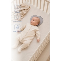 Babyjem Bebek Düz Kafa Yastığı Düz Kafa Engelleyici Yastık Gri