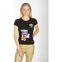 ROBERTO CAVALLI  Kadın T'shirt RRC5495L Siyah