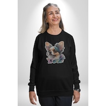 Chihuahua Köpek Unisex Siyah Baskılı Sweatshirt Siyah