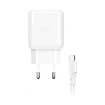 Xiaomi 12x İle İle Uyumlu - 18w Qc 3.0 Type C Hızlı Şarj Aleti Ve Type C Kablo Qct30 18w Beyaz