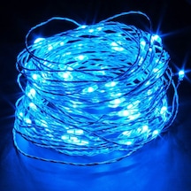 10 Metre Su Geçirmez Parlak Canlı Mavi Işık Micro Dökme Led Ultra Mavi Pilli Led Işık Sabit Yanar Mavi