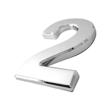 Yapışkanlı Kapı Numarası Küçük Boy 50 Mm 5 Cm Numara 2 Rakam İki Sayısı Krom Renk Numaralar 1 Adet Diğer