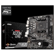 Msı A520m-a Pro Ddr4 4600mhz 1xhdmı 1xdvı 1xm.2 Usb 3.2 Matx Am4 Amd Am4 5000/4000/3000 Serileri İle Uyumlu -30540