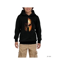 Spartan Helmet Sarı Siyah Çocuk Kapşonlu Sweatshirt Siyah
