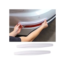 Beyaz 2 Adet Oto Tampon Koruyucu Araba Tampon Koruyucu Karbon Desenli Tampon Koruma Tampon Görseli