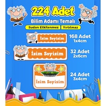 Sevimli Çocuklar Temalı Okul Kreş Kişiye Özel İsim Etiketi - Model 607 Çok Renkli