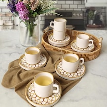 Worn Gold Stackable Çay Takımı 12 Parça 6 Kişilik 22968-23057 çok renkli