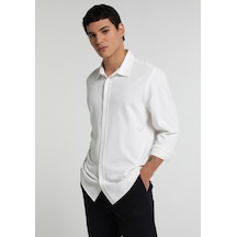 Colin's Colins Regular Fit Shirt Neck Düz Erkek Beyaz Uzun Kol Gömlek Cl1082019 Q1.v1 Ofw