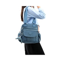 Baginn Omuz Çantası Çapraz Uzun Askılı Çok Cepli 30 25 Cm Yağmur Geçirmez İçi Astarlı Klinkır Kumaş 001