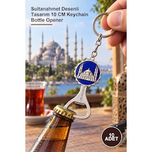 10 Adet Metal Sultanahmet Anahtarlık Ve Açacak Sultanahmet Desenli Tasarım 10 Cm Keychain Bottle Opener