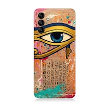 Samsung Galaxy M34 Uyumlu Antik Mısır In Gözü Ra Desenli Silikon Kılıf Çok Renkli