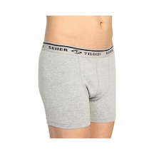 Erkek Boxer Likralı Şort 6'lı Seher 0060 Gri