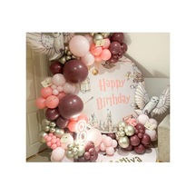 Krom White Gold Makaron Pembe Rosewood Ve Beyaz Balon Zinciri 100 Adet Mix
