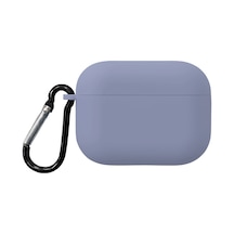 Caseonn Apple Uyumlu AirPods Pro 2.nesil Kılıf Askı Aparatlı Lansman Lavanta Grisi